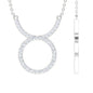 Pave Set Lab Grown Diamond Taurus Zodiac Sign Necklace