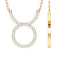 Pave Set Lab Grown Diamond Taurus Zodiac Sign Necklace