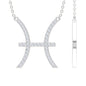 Certified Lab Diamond Pisces Zodiac Sign Necklace