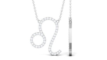 Lab Grown Diamond Leo Zodiac Necklace
