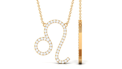 Lab Grown Diamond Leo Zodiac Necklace