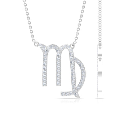 Certified Lab Grown Diamond Zodiac Virgo Necklace