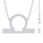 Lab Grown Diamond Libra Zodiac Sign Necklace