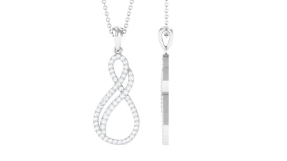 Certified Diamond Infinity Pendant in Pave Setting