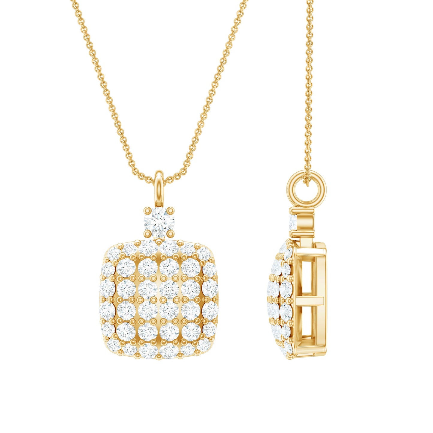 Certified Brilliant Cut Diamond Pendant Necklace