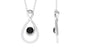 Natural Black Spinel Infinity Pendant Necklace with Diamond