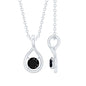 Certified 0.22 Carat Solitaire Black Onyx Teardrop Pendant With Chain