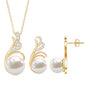 Freshwater Pearl and Diamond Designer Jewelry Set