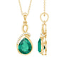 Lab Grown Emerald Diamond Infinity Necklace