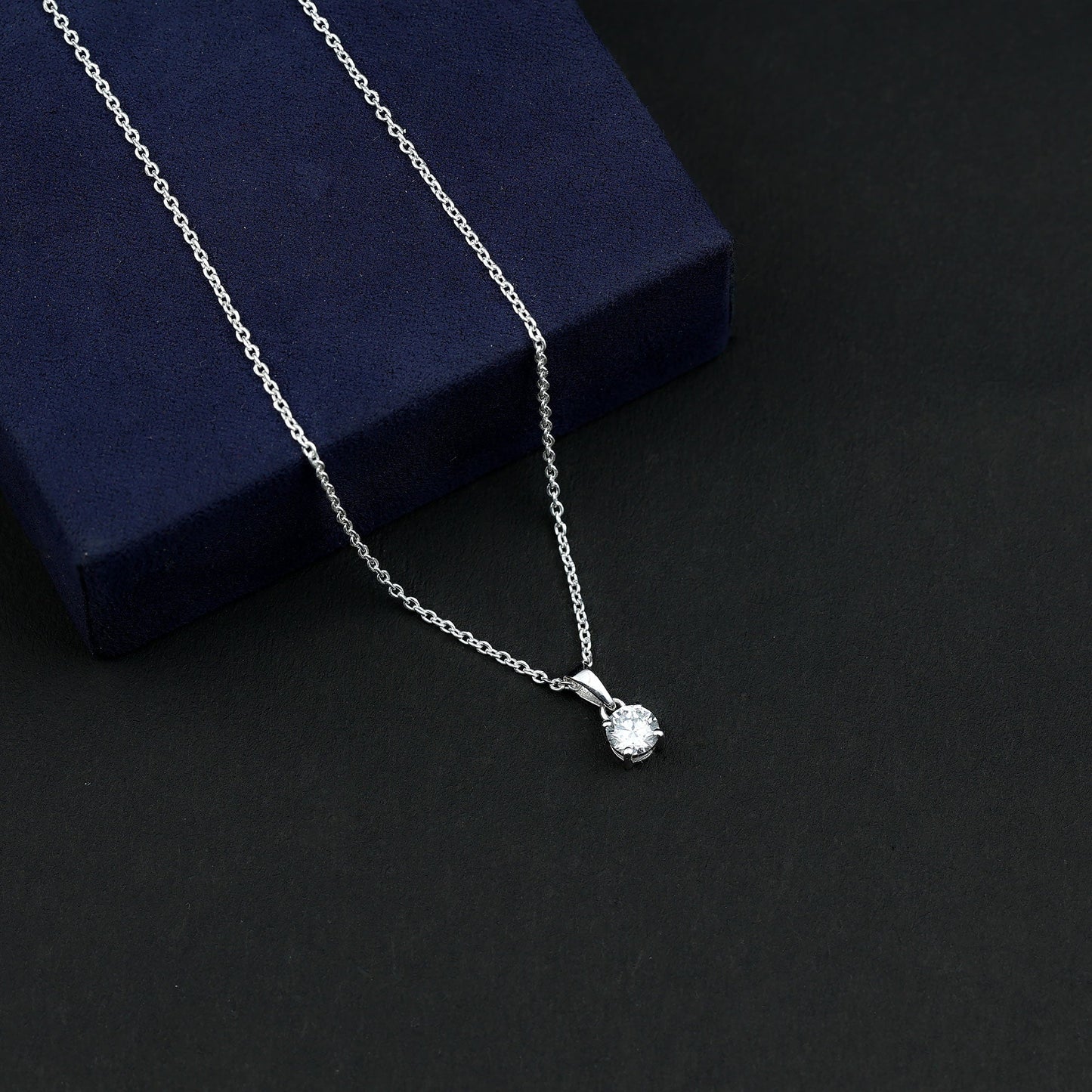 Round 0.4 Carat Brilliant Cut Lab Diamond Solitaire Necklace for Women