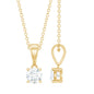 Round 0.4 Carat Brilliant Cut Lab Diamond Solitaire Necklace for Women