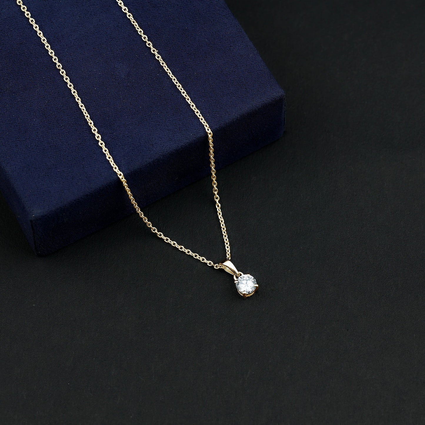 Round 0.4 Carat Brilliant Cut Lab Diamond Solitaire Necklace for Women