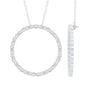 Lab Grown Diamond Eternity Necklace in Sterling Silver