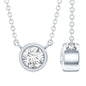 Half Carat Lab Grown Diamond Solitaire Necklace in Sterling Silver