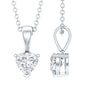 0.5 Carat Lab Grown Diamond Heart Necklace For Women