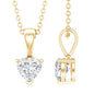 0.5 Carat Lab Grown Diamond Heart Necklace For Women