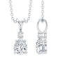 6X5mm Pear Lab Grown Diamond Teardrop Necklace With Silver Chain