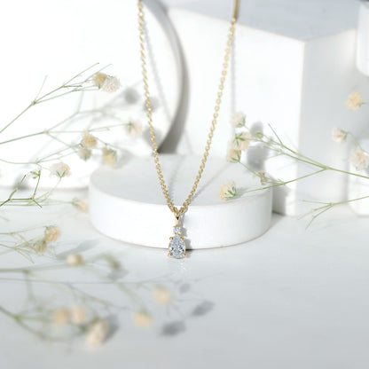 0.3 Carat Lab Grown Diamond Teardrop Pendant Necklace