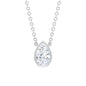 Pear Shape Real Diamond Solitaire Necklace