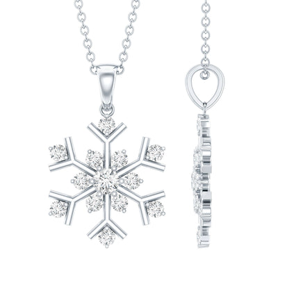 Certified Natural Diamond Christmas Necklace With Chain