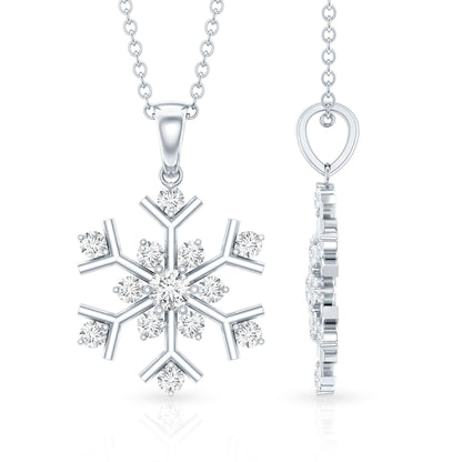 Certified Natural Diamond Christmas Necklace With Chain