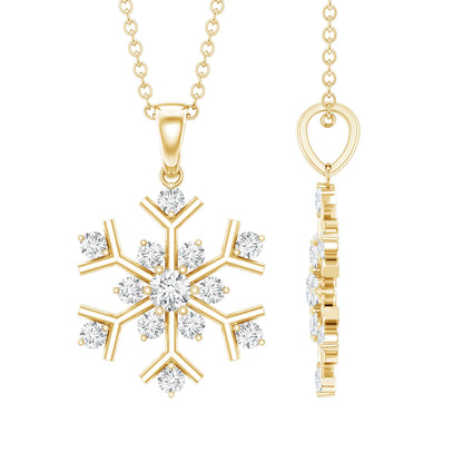 Certified Natural Diamond Christmas Necklace With Chain