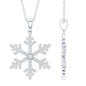 Genuine Diamond Snowflake Pendant for Women