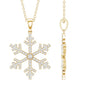 Genuine Diamond Snowflake Pendant for Women