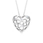 Heart Shaped Openwork Diamond Necklace