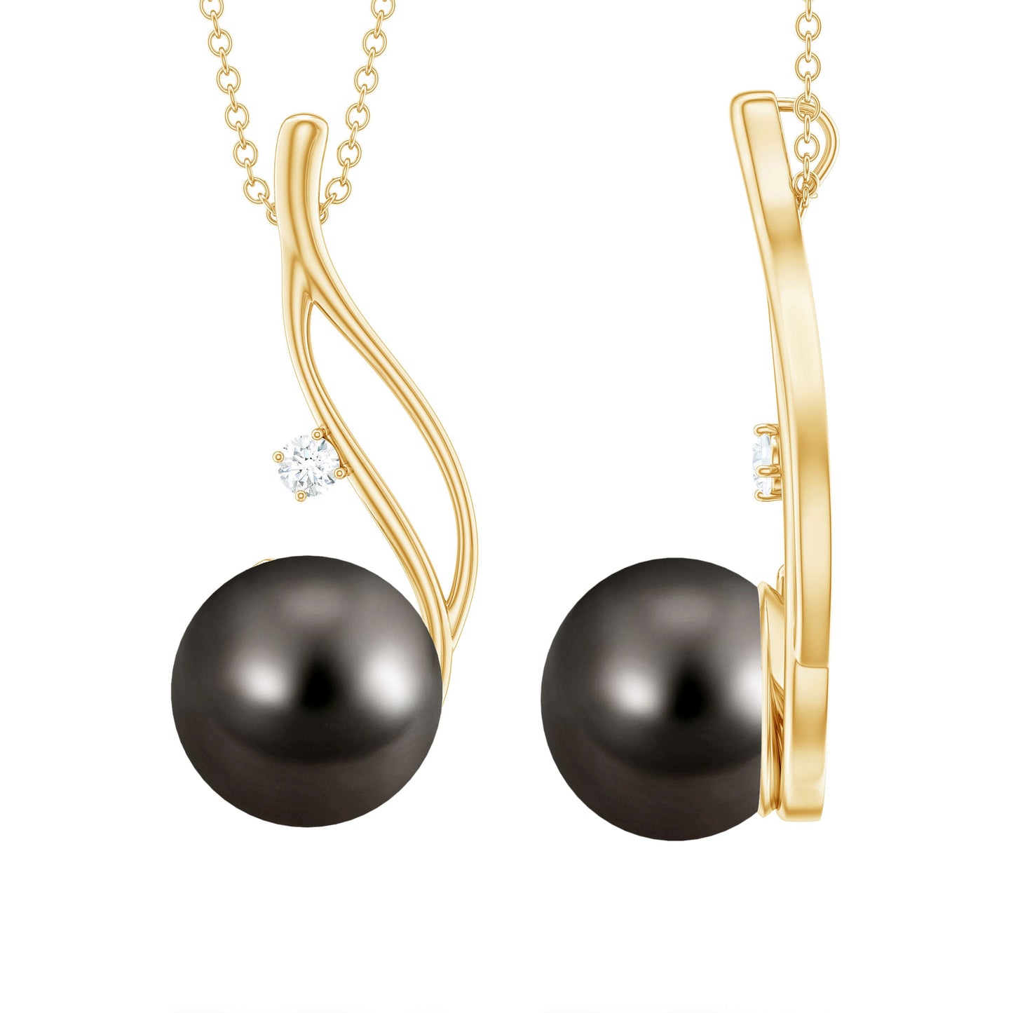 8 Carat Tahitian Pearl Drop Pendant with Hidden Bail