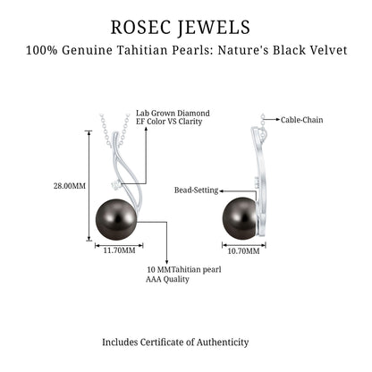 8 Carat Tahitian Pearl Drop Pendant with Hidden Bail