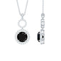 Classic 2 Carat Black Onyx Diamond Drop Necklace