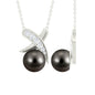 Tahitian Pearl and Diamond XO Necklace