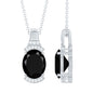 Certified 4.2 Carat Lab Grown Black and White Diamond Vintage Necklace