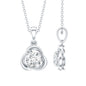 Round Shape Lab Grown Diamond Solitaire Flower Pendant