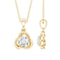 Round Shape Lab Grown Diamond Solitaire Flower Pendant