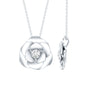 Certified Lab Grown Diamond Rose Pendant Necklace