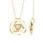 Certified Lab Grown Diamond Rose Pendant Necklace