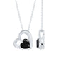 2.4 Carat Heart Lab Grown Black Diamond Solitaire Necklace