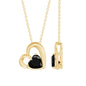 2.4 Carat Heart Lab Grown Black Diamond Solitaire Necklace