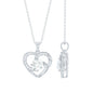 Certified Lab Grown Diamond Solitaire Heart Pendant