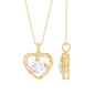 Certified Lab Grown Diamond Solitaire Heart Pendant