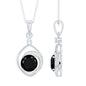 Certified 2 Carat Lab Grown Black and White Diamond Drop Necklace