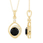 Certified 2 Carat Lab Grown Black and White Diamond Drop Necklace