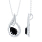 Pear Shape Lab Grown Black Diamond Designer Necklace For Women