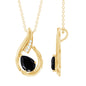Pear Shape Lab Grown Black Diamond Designer Necklace For Women