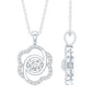 Flower Pendant Necklace with Lab Grown Diamond