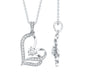 Tilted Lab Diamond Heart Pendant Necklace