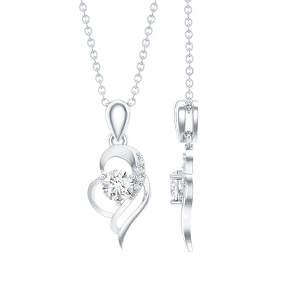 Heart Necklace with Lab Grown Diamond