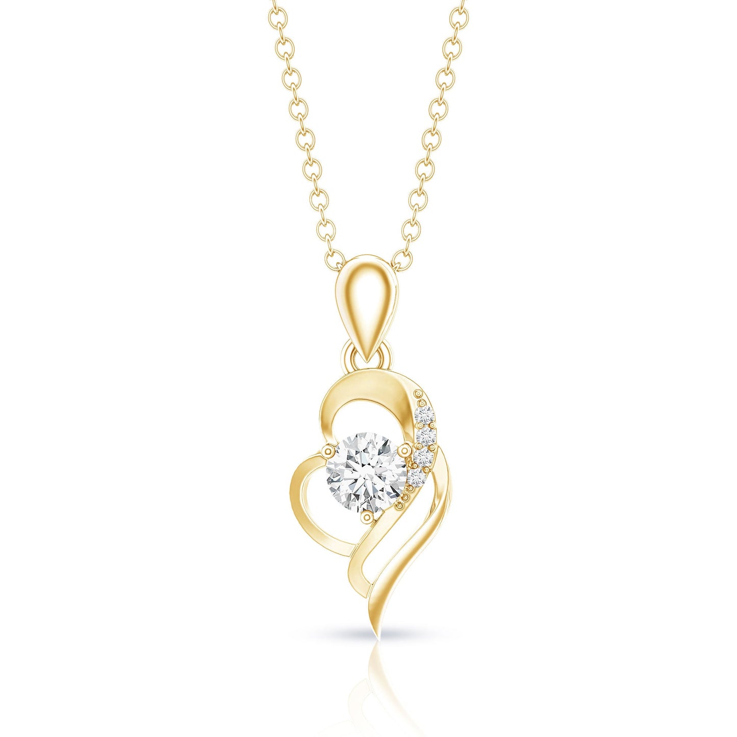Heart Necklace with Lab Grown Diamond